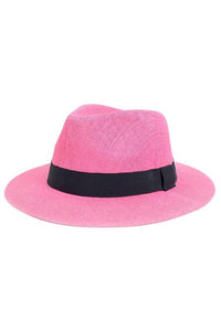 Colorful Wide Brim Panama Hat