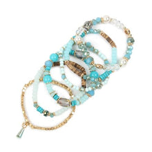 Load image into Gallery viewer, Turquoise Multi-stone Beads Bracelet
