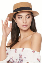 Load image into Gallery viewer, Spring/Summer Ribbon Round Flat Top Ladies' Hat

